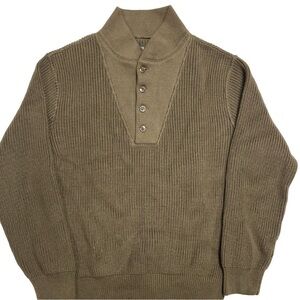 Filson Wool Olive Sweater Medium Ranger Green Commando Henley size 42 US Made